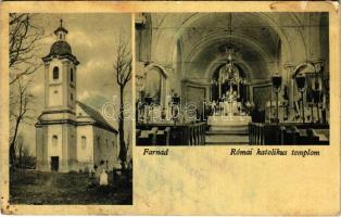 1943 Farnad, Farná; Római katolikus templom, belső. Hangya szövetkezet kiadása / Catholic church, interior (fl)