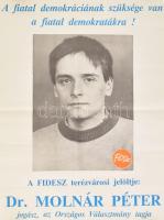 1990 FIDESZ plakát, 58×42 cm