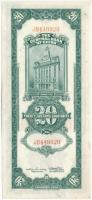 Kína 1930. 20CGU "JB449920" T:F
China 1930. 20 Customs Gold Unit "JB449920" C:F