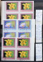 Nyomási eltérések kis gyűjtemény, négyesekben és párokban, 10 lapos közepes berakóban, tokkal