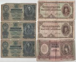 1930. 20P (3x) + 1943. 1000P + 1945. 50P (2x) T:VG