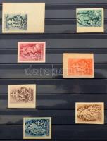 275 db régi, főleg magyar levélzáró 16 fekete lapos A/4 luxus berakóban