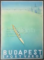 Budapest Sportváros. Plakátterv. Akvarell, karton, jelzés nélkül (Naeter Erzsébet?). 31x22,5 cm