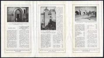 1928 Magyar Szalámigyár Rt. Bp. X. Füzér utca kihajtható képes ismertetője