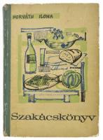 Horváth Ilona: Szakácskönyv. Bp.,1963,Magyar Nők Országos Tanácsa. III. kiadás. Kiadói félvászon-kötés, kopott, kissé foltos borítóval, laza fűzéssel.