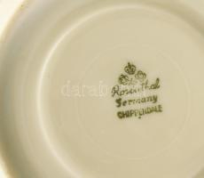 Rosenthal Chippendale 6 darab csésze alátéttel. Jelzett, matricás, minimális kopással, d: 11,5 cm, m...