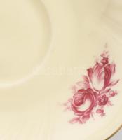 Rosenthal lilavirágos 10 darabos kávés-teás tétel: csészék, alátétek, cukros tálka. Jelzett, kis kop...