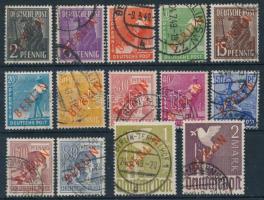 1949 Mi 21-34 a két záróérték Schlegel BPP vizsgálójellel (Mi EUR 900.-)