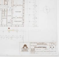 1988. Állapotterv. Mérnöki tervrajz a hódmezővásárhelyi Liszt Ferenc Zenei Általános Iskola épületén...