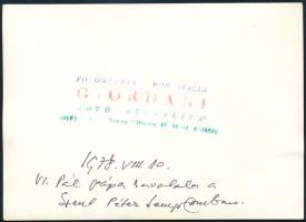 1978 VI. Pál pápa ravatala a római Szent Péter-bazilikában, eredeti fotó, hátoldalon pecsételve (G. ...