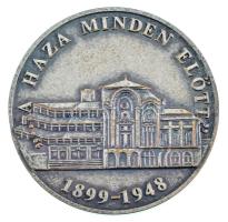 1998. A Haza minden előtt 1899-1948 / 1998. október 7. ezüstpatinázott bronz emlékérem tokban (42,5mm) T:UNC,AU helyenként kopott ezüstözés