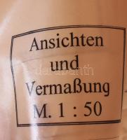 cca 1990, Mezőhegyesi Ménesbirtok, 18. major keresztistállójának felújítási tervrajzai. 5 darab terv...
