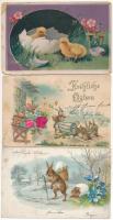 11 db RÉGI vegyes minőségű motívumlap, közte 5 húsvéti üdvözlőlap / 11 pre-1945 motive postcards in ...
