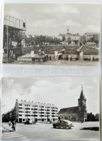 Kb. 200 db MODERN magyar város képeslap albumban, főleg az 1950-es évekből / Cca. 200 MODERN Hungari...