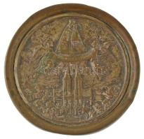 ~1900. "Emlék Máriagyüd" ezüstözött bronz lemez emlékérem (70mm) T:VF horpadások