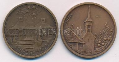 Tóth Sándor (1933-2019) DN "Nyír Tourist / Nyíregyháza" kétoldalas bronz emlékérem (40mm) ...