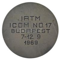 1969. "Közlekedési Múzeum Budapest - Derű" ezüstpatinázott bronz emlékérem, hátoldalon &qu...