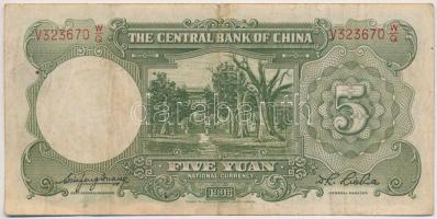 Kína 1936. 5Y T:III
China 1936. 5 Yuan C:F
Krause P#214a
