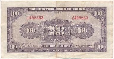 Kína / Central Bank 1941. 100Y T:III folt
China / Central Bank 1941. 100 Yuan C:F spotted
Krause P...