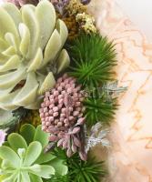 Tengeri kagylóból kialakított asztali dísz + sivatagi rózsa