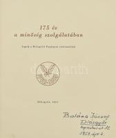 175 év a minőség szolgálatában. Lapok a Diósgyőri Papírgyár történetéből. Diósgyőr, 1957. K.n. Fekete-fehér fotókkal illusztrált. Kiadói egészvászon-kötésben. Tulajdonosi névbejegyzéssel, aláhúzásokkal, jegyzetekkel.