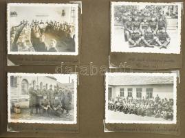 cca 1932-1942 Régi fotóalbum, benne sok katonai fotóval: felvidéki és kárpátaljai bevonulás képei, t...