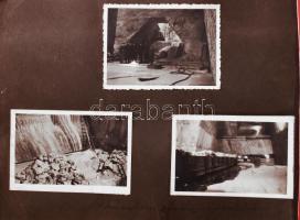 cca 1932-1942 Régi fotóalbum, benne sok katonai fotóval: felvidéki és kárpátaljai bevonulás képei, t...