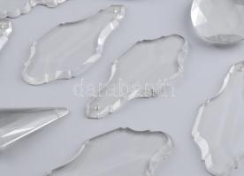 20 darab csillár kristály, m: 13 cm alatt