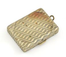 2 darab ezüst (Ag) kereszt és fém medál, gilosált alpakka kegytárgytartóban, 3,5x2,5 cm