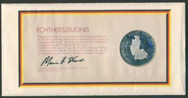 NSZK 1974. "25 éves az NSZK" Ag emlékérem 24,23g érmés, bélyeges borítékon, alkalmi bélyeg...