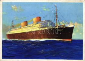 Vierschrauben-Turbinen-Schnelldampfer Europa Norddeutscher Lloyd Bremen / German ocean liner steamship s: Robert Schmidt (EK)