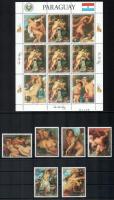 1985 Rubens festmények sor 6 értéke + kisív Mi 3916-3921 + 3922