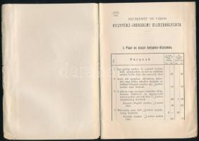 1909 Kecskemét Th. város helypénz javadalmi díjszabályzata. 13p. Kiadói papírborítóval