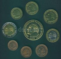 Vatikán 2005. 1c-5€ 9klf db próbaveret, szettben "II. János Pál pápa" T:BU Eredeti díszdobozban, tanúsítvánnyal! Csak 2000db!