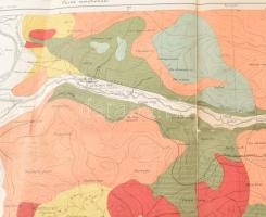 1895 A körmöci bányavidék földtani térképe a Nándor altáró kitüntetésével, kiadja: Hölzel és Tsa., s...