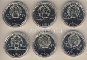 Szovjetunió 1977-80. 1R 6klf db "Olimpia" sor szettben T:1 Díszdobozban, tanúsítvánnyal!