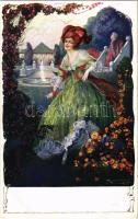 Lady art postcard. B.K.W.I. 590-5. s: Welzl