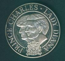 Nagy-Britannia 1981. "Károly és Diana esküvője" Ag emlékérem 34,43g T:PP Díszdobozban!