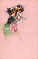 1917 Hölgy művészlap. Raphael Tuck & Sons Connoisseur Serie 