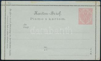 1886 Díjjegyes használatlan zárt levelezőlap (6.000)