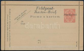 1917 Levelezőlap 10h Portofrei-Feldpost felülnyomással, használatlan