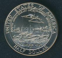 USA 1992D 1/2$ "Kolumbusz 150. évforduló" T:1 Tanúsítvánnyal!