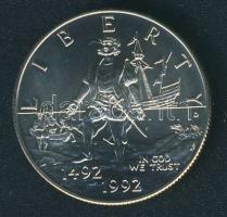 USA 1992D 1/2$ "Kolumbusz 150. évforduló" T:1 Tanúsítvánnyal!