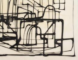 Rác András (1926-2013): Szentrendrei panoráma. Hidegzománc, pauszpapír, jelzés nélkül. Proveniencia:...