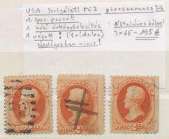 1873 3 db Hivatalos bélyeg Mi 2 (Mi EUR 195,-)