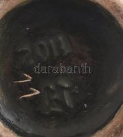 Iparművész zsugormázas váza, jelzett, hibátlan, m: 32,5 cm