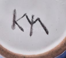 Kerezsi Gyöngyi: Retró váza. Jelzett, minimális kopással, m: 25,5 cm