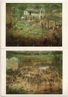 5 db MODERN nagyméretű gettysburgi csatát ábrázoló motívum képeslap (Gettysburgi cikloráma) / 5 mode...