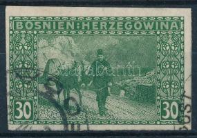 1906 30H vágott bélyeg