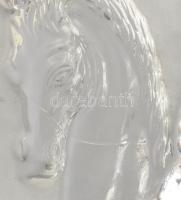 Joska kristály dísz, ló ábrázolással, etikettel jelzett, savmaratott és fényes részekkel, hibátlan, ...